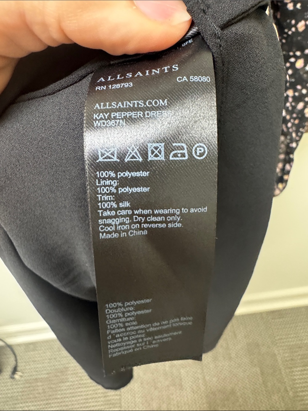ALLSAINTS Kay Pepper Floral Mini Dress, size 8 - Picture 8 of 10